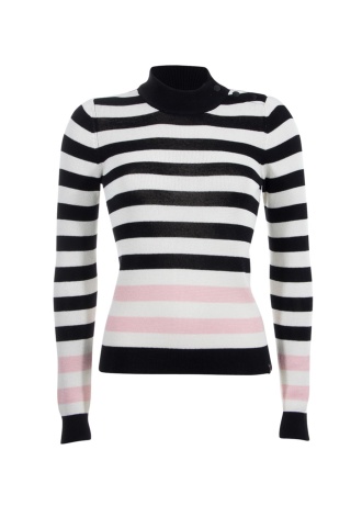 Striped Roll-Neck