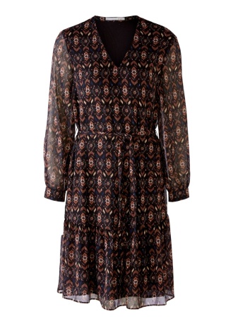 Oui | Print V-Neck Dress
