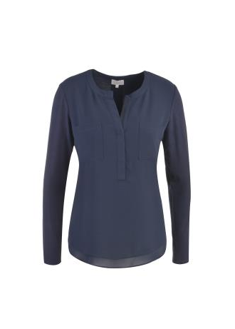 Silky Navy Blouse