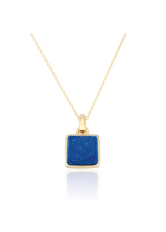 Spoke | Lapis Square Pendant & Chain