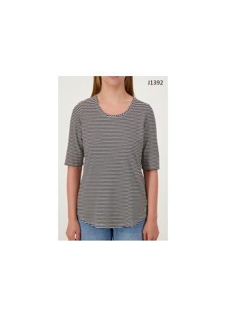 Just White | Stripe T-Shirt
