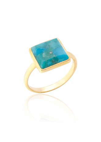 Spoke | Turquoise Square Ring