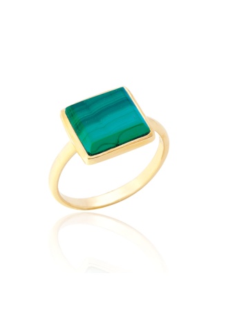 Spoke | Malachite Square Ring