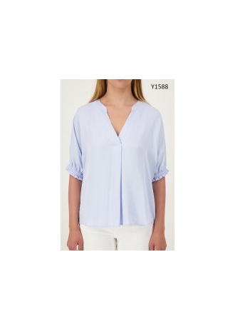 Just White | Ruffle Sleeve Blouse