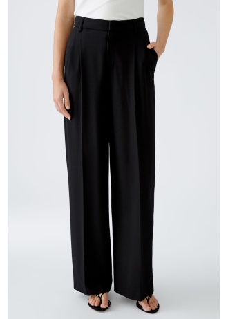 Oui | Wide Leg Black Trousers