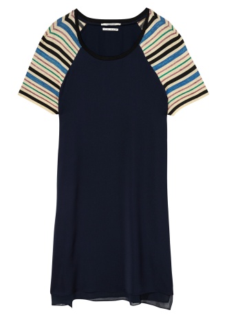 Dress with Knitted Sleeves