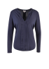 Navy V-Neck Blouse