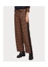 Wide Leg Houndstooth Trousers