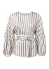 Striped Top With Waist Belt
