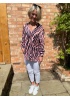 Abstract Zebra Print Blouse