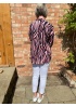 Abstract Zebra Print Blouse
