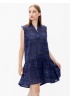 Vera Dress Navy Embroidery