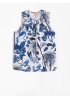 Edna Shirt Deep Blue Jungle