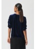 Part Two | Valerie Navy Velvet Blouse