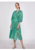 Vilagallo | Balloon Sleeve Midi Dress
