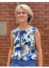 Edna Shirt Deep Blue Jungle