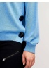 Cotton Blend Sweater with Side Buttons