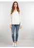 Blouse with Double-layered V-Neck