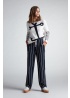 Stripe Wide Leg Trousers