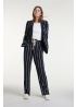 Stripe Wide Leg Trousers