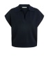 Oui | Collared Short Sleeve Top