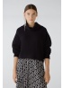 Oui | Wool Blend Black Rollneck Jumper