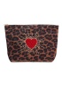 MyDoris | Leopard Heart Burst Large Pouch