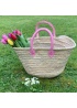 BasketBasket | Leather Handle Basket Pink