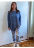 Lulu | Blue Animal Print Trousers