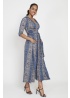 Onjenu | Crawford Dress Snake Blue Grey