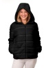 FranchettiBond | Black Faux Fur Hooded Jacket
