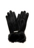 FranchettiBond | Fur Trim Black Gloves
