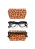 NAOA | Apple Leather Slim Glasses Case Giraffe
