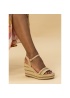 Lunar | Amanda Beige Wedge Sandal