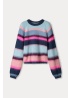 POM | Brushed Stripes Jumper Blue
