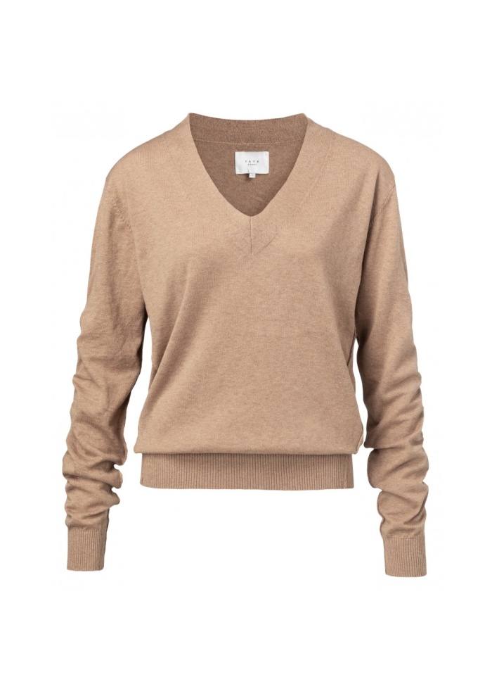 Ruched Sleeved Sweater