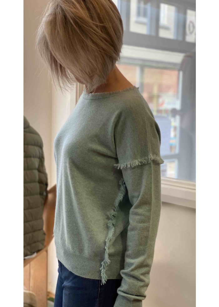 Repeat | Cashmere Fringed Jumper