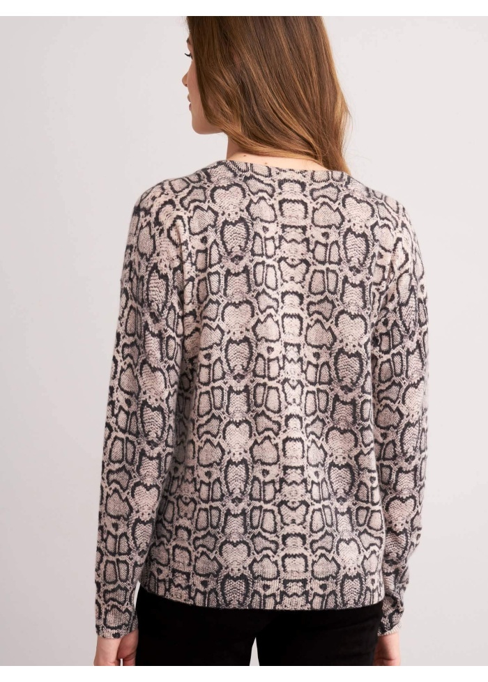 Cashmere Sweater With Snake Print