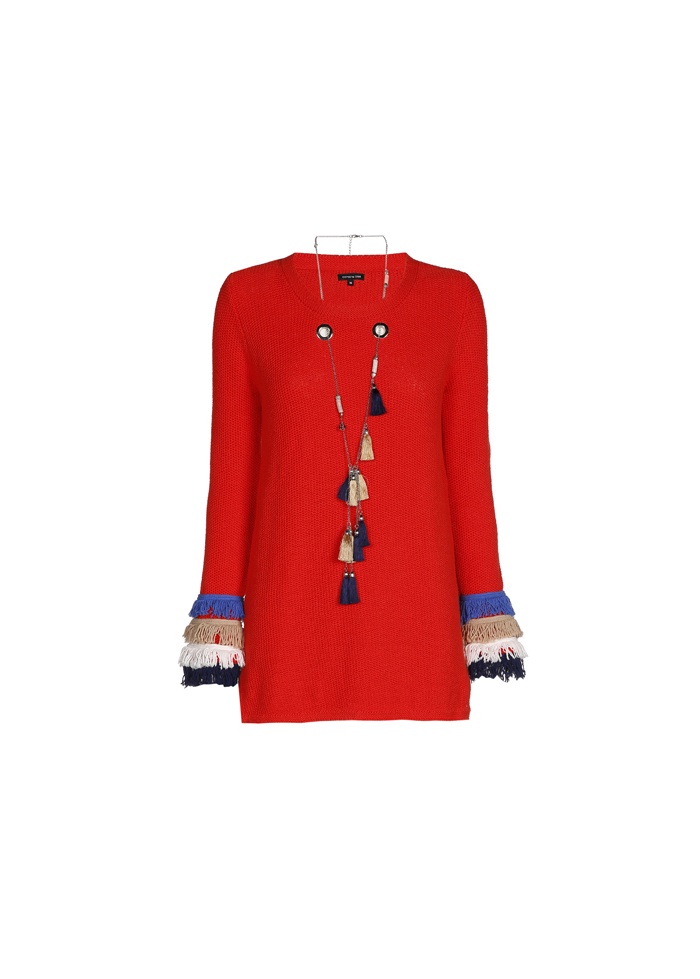 Fringed Sleeve Jumper