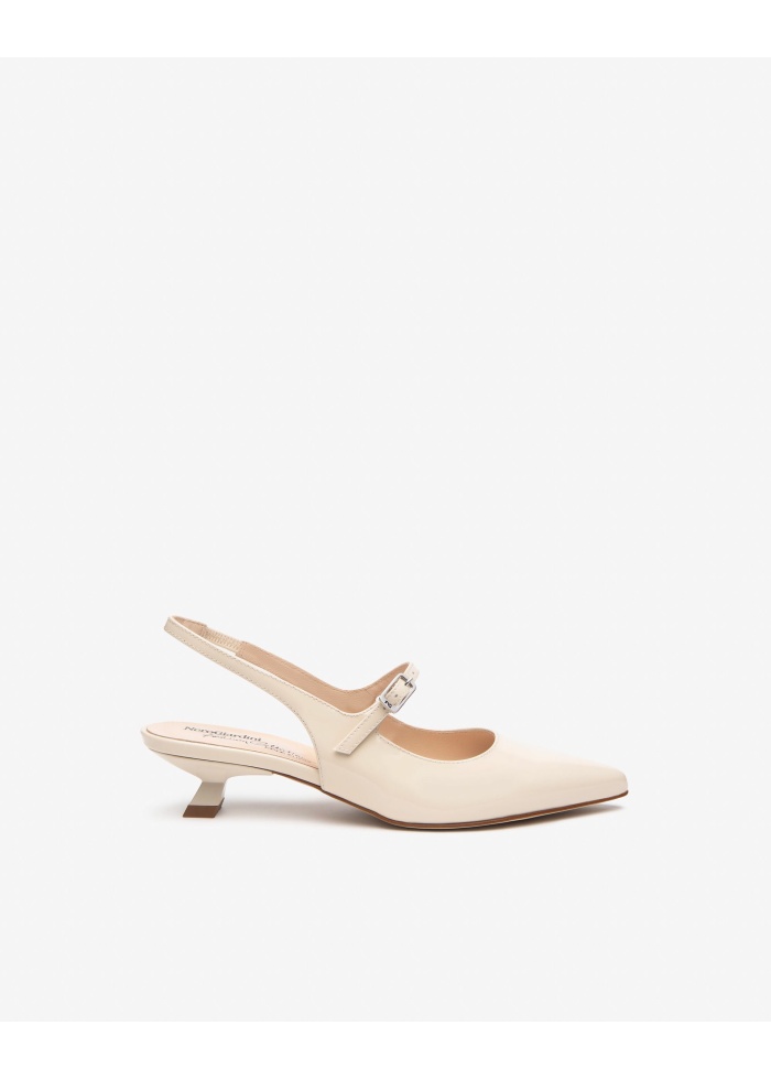 NeroGiardini | Flared Heel Neutral Shoes