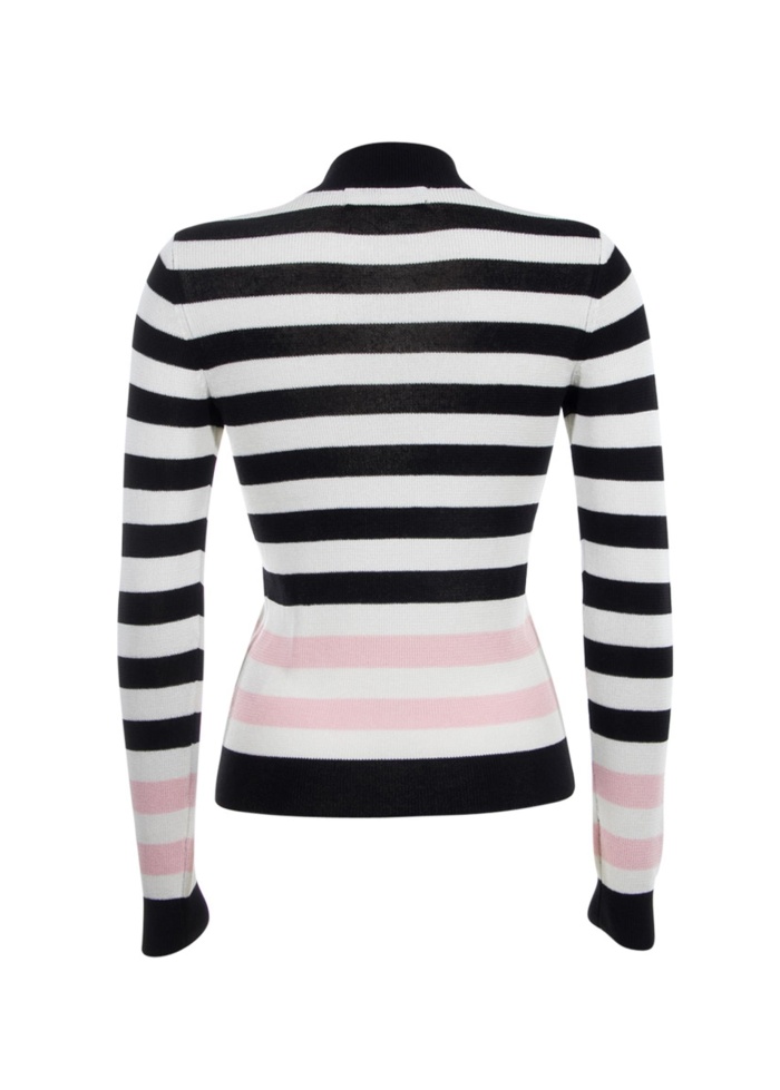 Striped Roll-Neck