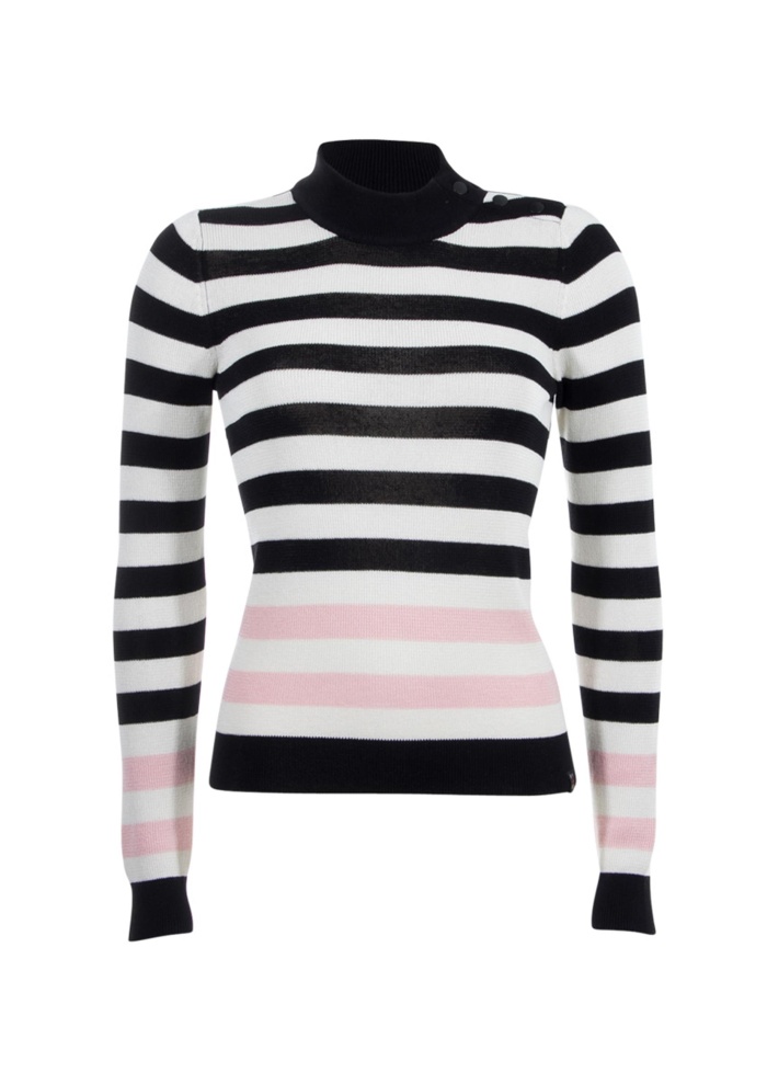 Striped Roll-Neck