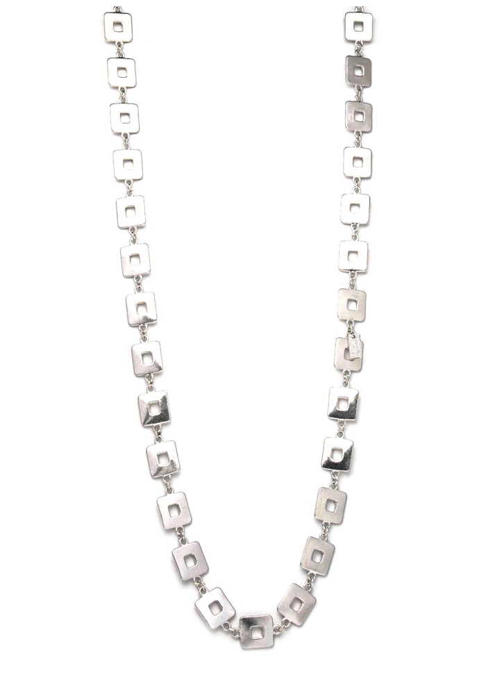Envy | Silver Square Link Necklace