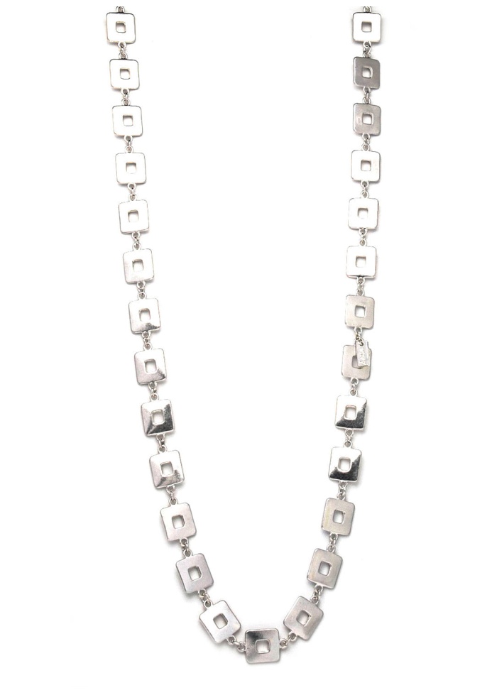 Envy | Silver Square Link Necklace
