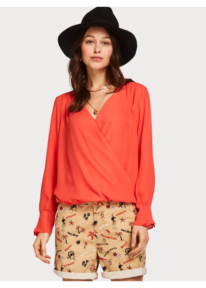 Wrap Front Blouse