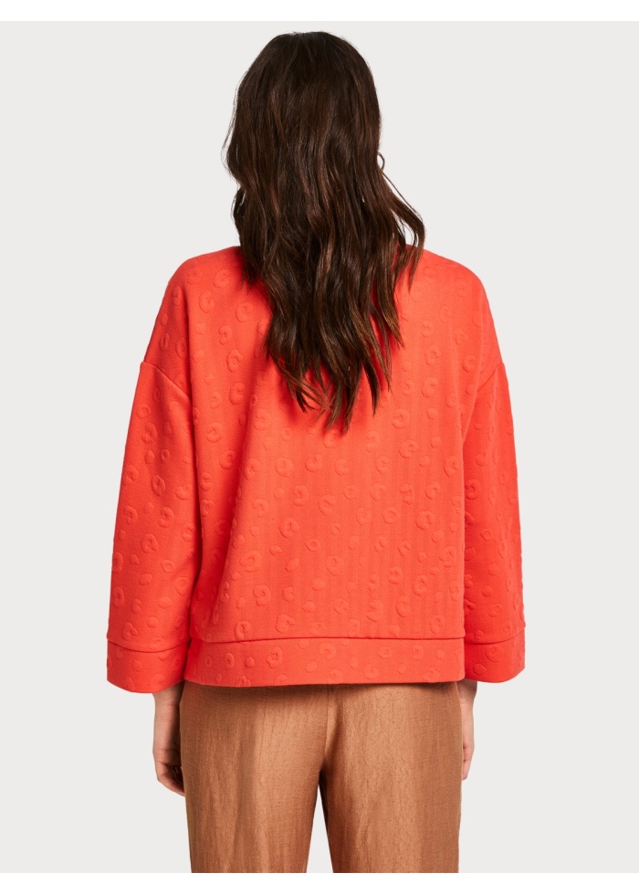 Leopard Jacquard Sweat Cardigan