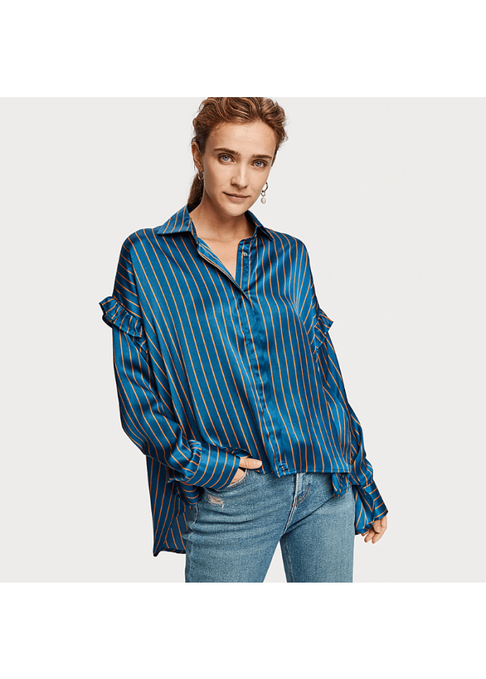 Striped Satin Shirt