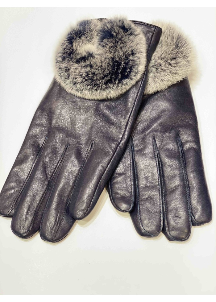 LittleRed | Navy Leather Gloves