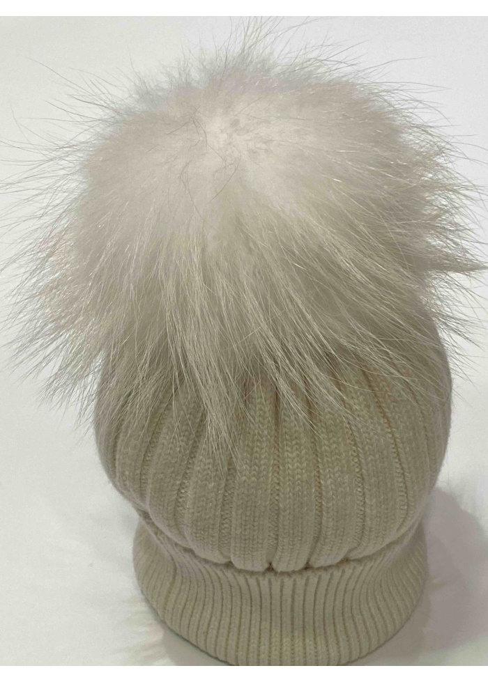 LittleRed | Off White Pom Pom Hat