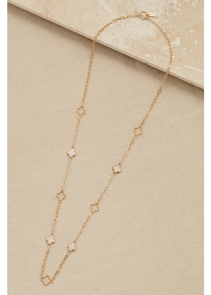Envy | Crystal Clover Necklace
